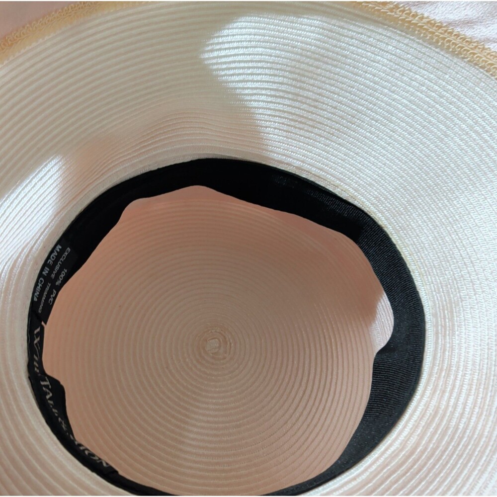 Whittall Shon Pink Derby Hat Bow Sequin Feather Woven Vintage Style - Picture 3 of 16